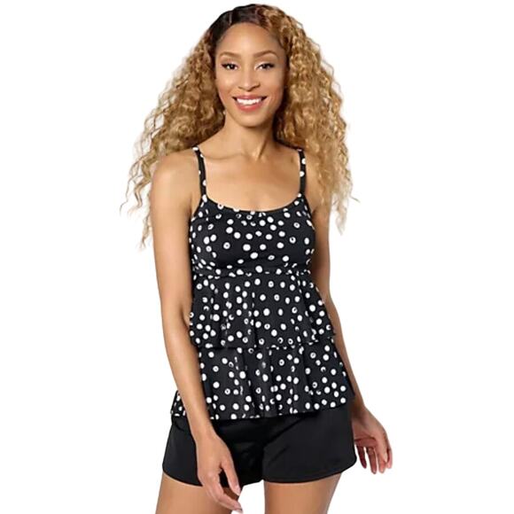 Belle by Kim Gravel Other - Kim Gravel x Swimsuits Tiered Tankini and Short Set MODERN DOT NWOT SIZE 14W